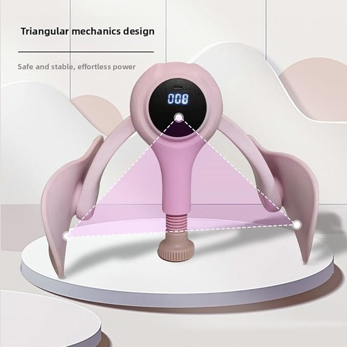 Smart Pelvic Floor & Inner Thigh Exerciser | Postpartum Recovery, Pelvic Alignment & Leg Toning | 5-Level Resistance, Smart Counter, 360° Swivel, Thickened EVA Cushions