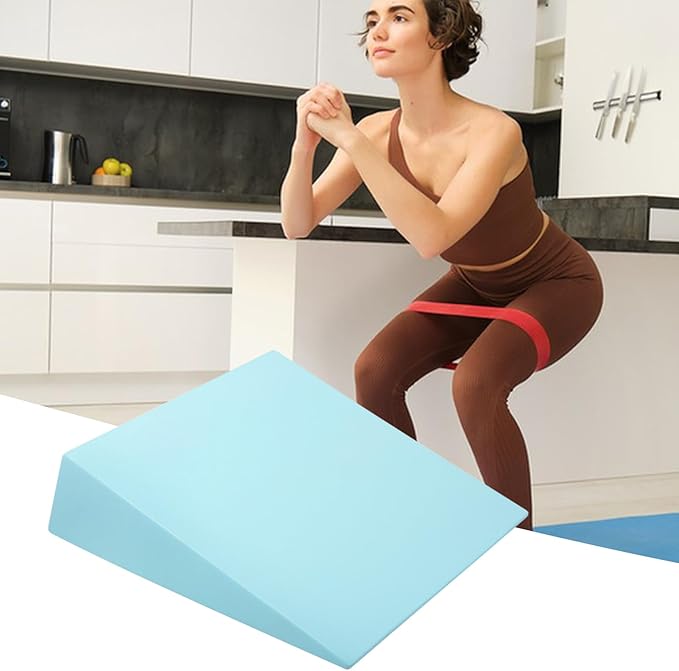 Workout Wedge Block - Squat Wedge Board, Training | Portable Anti-Slip Foam Stretch Tool, Multi-Purpose Fitness Equipment with High-Density Build for Home Gym Yoga Studio Men Women Exercise