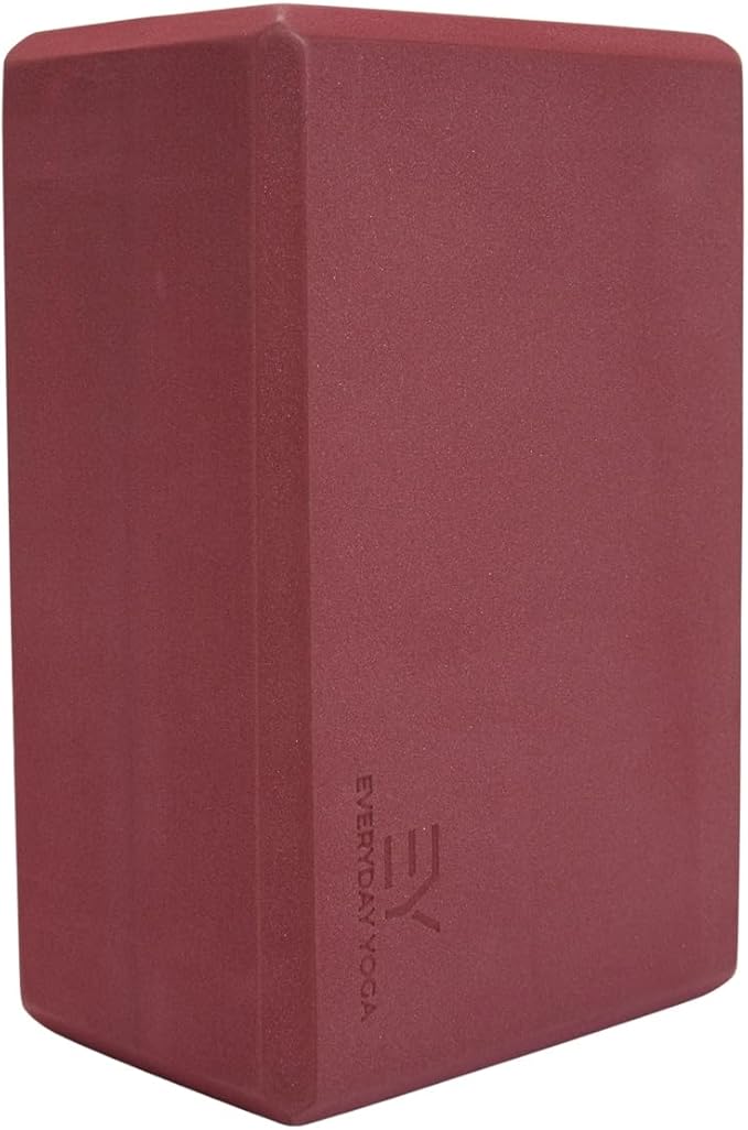 Everyday Yoga Premium Foam Block - Non-Slip High-Density Yoga Block for Balance, Stability & Stretching, EVA Foam Support, Multi Colors (Single Block)