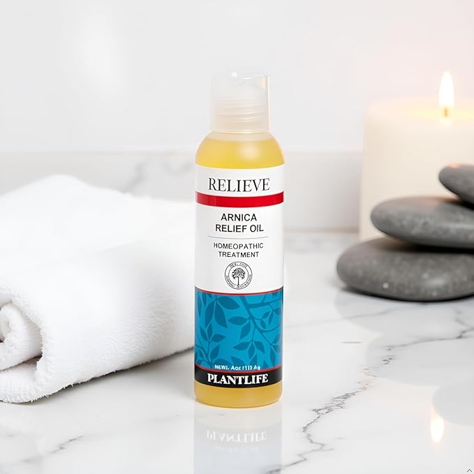 Plantlife Arnica Relieve Oil - Relieve Products are a Homeopathic Solution for Everyday Use - Works Quickly and Effectively - Made in California
