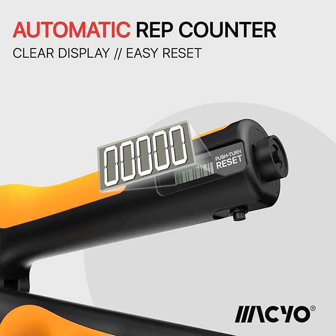 MACYO Grip Strength Trainer with Wider Handles - Adjustable Hand Grip Strengthener 11-220Lbs(5-100KG) for Large Hands, Automatic Counter & Ergonomic Design, Comfortable Forearm Workout for Athletes, Injury Recovery
