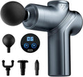 Massage Gun Deep Tissue, Portable Massage Gun with 4 Interchangeable Heads for Deep Muscle Relief and Relaxation