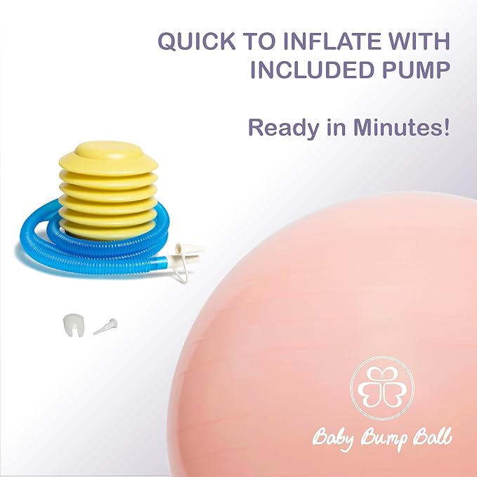 Baby Bump Birthing Ball for Pregnancy & Labor | Maternity, Yoga, Pilates & Exercise Ball | Anti-Burst, Non-Slip Design