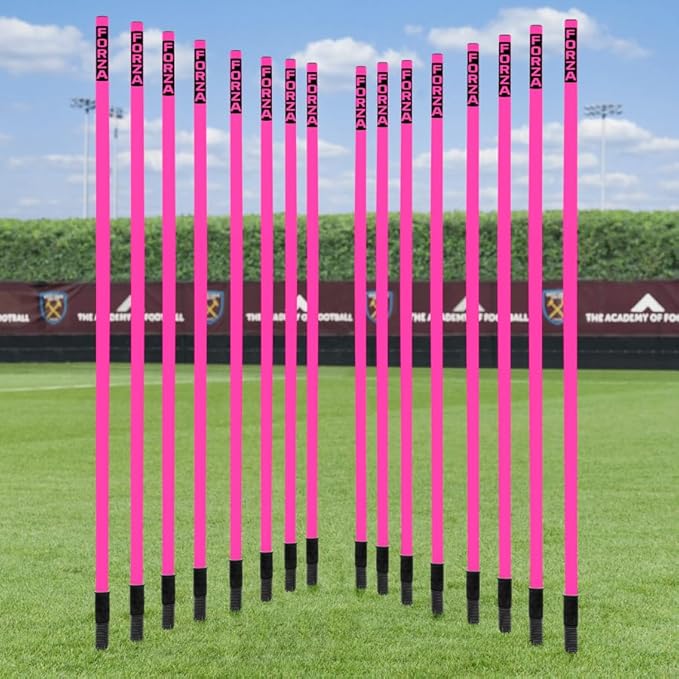 NWS Forza Spring Loaded Agility Poles | Improve Endurance, Speed & Footwork - Available in Packs of 8 or 16