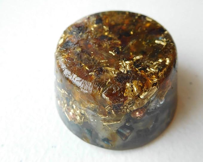 Amber Orgone Generator Energy Accumulator 528Hz/7.83Hz/Advance Harmonics Many Beautiful Ingredients and Colors! (Amber)