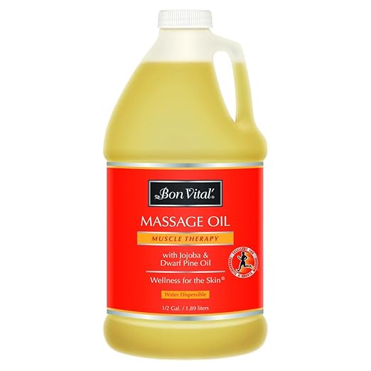 Bon Vital Muscle Therapy Massage Oil, 1/2 Gallon Bottle