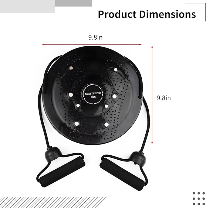 Ab Twister Board, Waist Whisper - 9.8 x 9.8 x 1.4 in Waist Twisting Disc, Plastic Material, Home Exercise, Slim Waist Effortlessly, Supports Up to 220 lbs