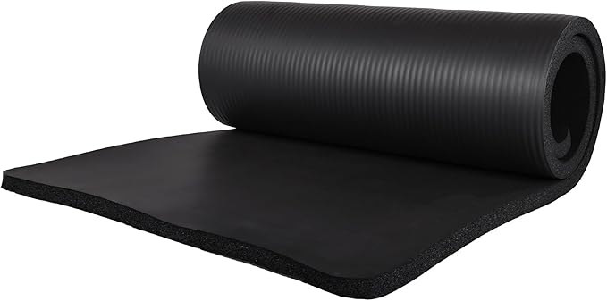 BalanceFrom 7-Piece Yoga Set with 71x24x1 Inches Extra Thick Mat and Carrying Sling – Includes 2 Blocks, Stretch Strap, 2 Towels, and Knee Pad for Home, Studio, and Gym Workouts