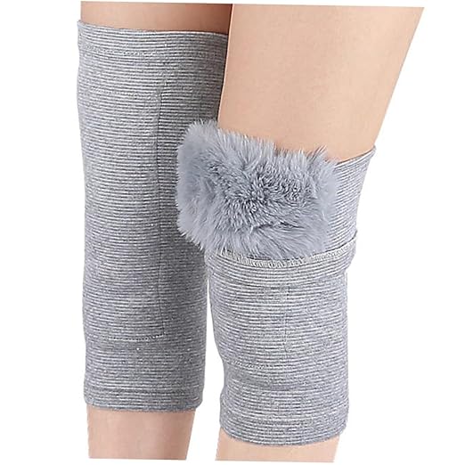 FRCOLOR 1pair Thermal Knee Sleeves for Men and Women Warm Wraps for Running Weightlifting and Sports Joint Support and Injury Prevention Comfortable