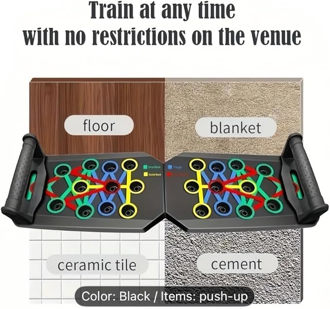 28 in 1 Push Up Board, Foldable Multi-Functional Pushup Stands System, Professional Floor Chest Muscle Training Equipment Home Gym for Men and Women, Gift for Fitness Enthusiasts