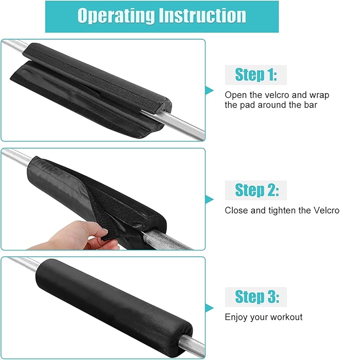 Barbell Pad, Foam Sponge Pad Strength Training Equipment Attachments Foam Sponge Provides Cushion to Neck Shoulders