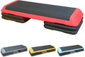 43'' Exercise Aerobic Step Platform, Adjustable Height 4-6-8in Exercise Stepper Workout with 4 Detachable Risers, Aerobics Stepper Workout Stepper for Home Gym Cardio Strength & Training