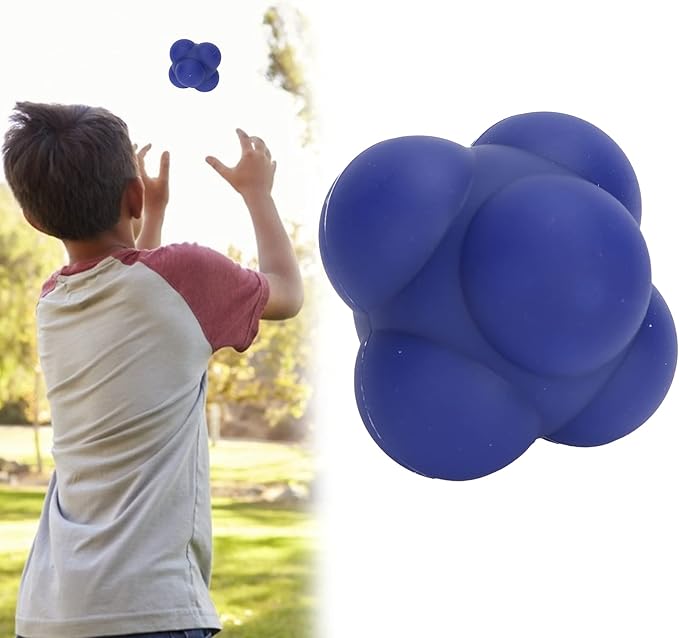 Silicone Bounce Reaction Ball HighDensity Portable Reflex Training Ball for HandEye Coordination Speed Exercise Sports Training Rehabilitation Size 7cm