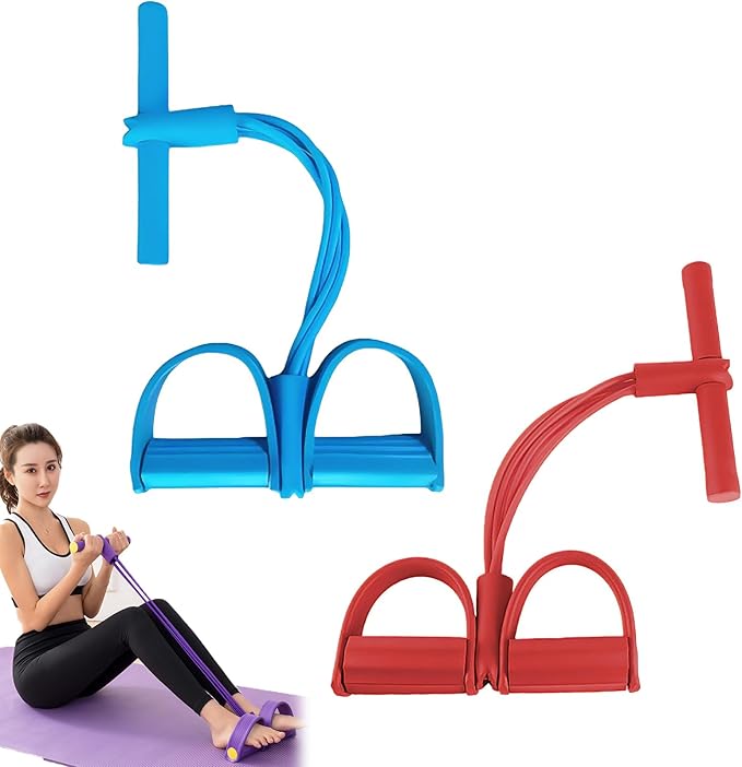 Fashion Puller Exercise, 8 Tube Pedal Resistance Device Detachable and Adjustable Pedal Resistance Device, Stretching Workout Fitness Bands for Arm Weights Exercise Equipment