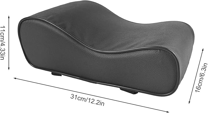 Pilates Head Cushion, Pilate Head and Neck Support Pillow, Black PU Leather Cushion for Pilates Reformer Accessories, Assist Headrest Neck Reformers Support for Home Gym Sports