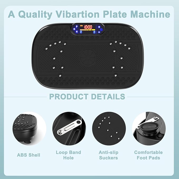 Vibration Plate Exercise Machine Whole Body Workout Vibration Fitness Platform for Home Fitness with Remote Control