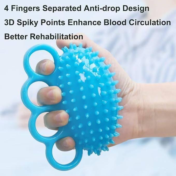 Hand Exerciser Ball, Hand Grip Strength Trainer Finger Extension Exerciser Massager Squeeze Balls for Therapy Arthritis and Carpal Tunnel, Stress Relief, Set of 2