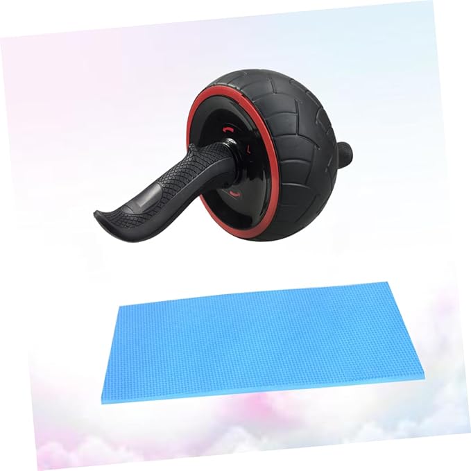 Kisangel Rubber Ab Wheel Roller Abdominal Exercise Trainer Core Knee Mat Muscle Training Tool Fitness Device