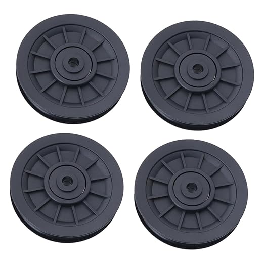 4 Pcs Wearproof Pulley Wheel for Strength Training Equipment PA6 Material Replacement Parts for Cable Machine