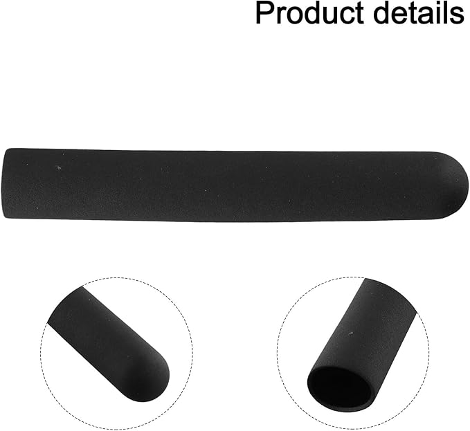 Rowing Machine Handle Grips Replacement Non-Slip Plastic Exercise Equipment Handle Cover Sweat Resistant Fitness Accessory For Home Gym Training Black Gray 28Mm Diameter(black)
