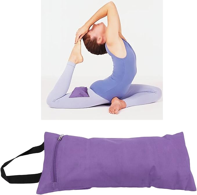 Yoga Sandbag, 3 Colors Zippered Design Oxford Cloth Material Bag, Rollable Foldable Weighted Fitness Bag for Adding Weight and Support