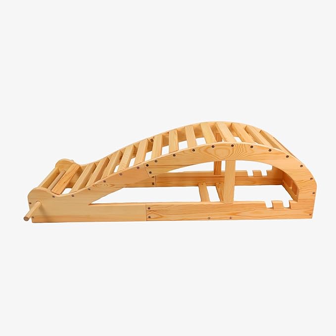 Iyengar Yoga Viparita Dandasana Bench – Wooden Back Bending Bench for Deep Stretching and Flexibility | Large Back Bender for Enhanced Support