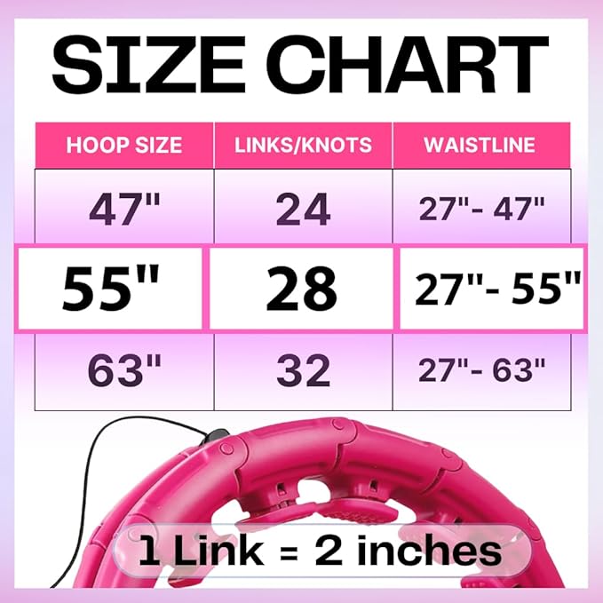 FIT ON FORM Infinity Weighted Hula Hoop for Adults Weight Loss, Smart Exercise Hola Circle Hoop for Women Abs Workout
