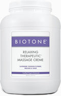 BIOTONE Relaxing Therapeutic Massage Crème, Soothes Skin, Promotes Relaxation, Lavender Organic Botanicals, Versatile, Optimum Workability (128 Ounce (Pack of 1))