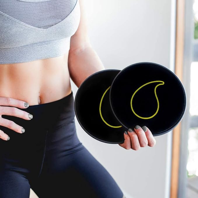 Sweet Sweat Core AB Sliders (Pack of 2) | Dual Sided Fitness Sliders for Hardwood Or Carpeted Surfaces | Ideal for Ab & Core Workouts