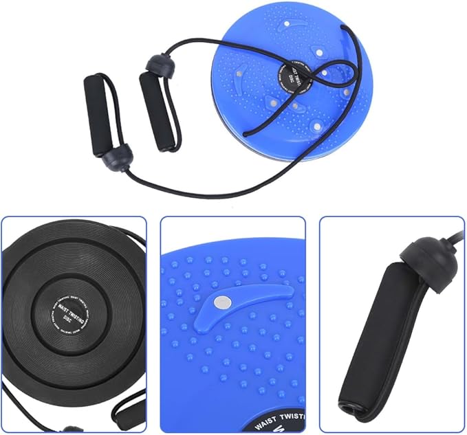 Twisting Waist Disc, Waist Sculptor Twister Board Core Twister Board Body Shaping Aerobic Exercise Fitness Machine Rotating Female Trainer Twist with Pull Rope for Home Office Slimming Foot Massage