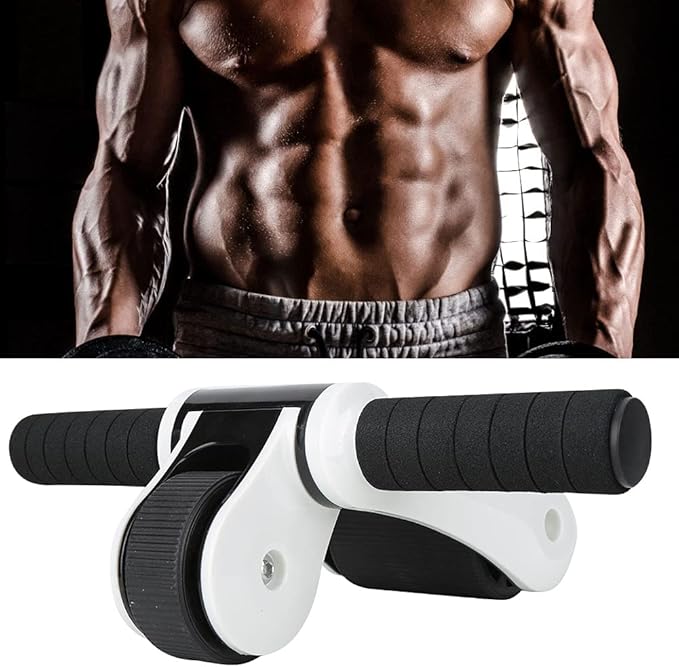 2 Wheels Ab Roller Wheel Abdominal Exerciser with Knee Pad Home Fitness Equipment