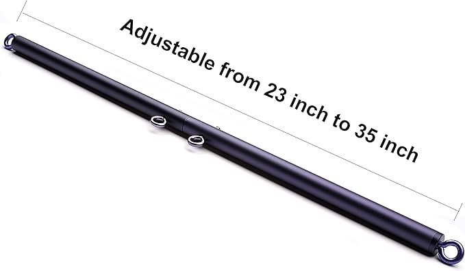 Sovyime Blue Pilates Spreader Bar Kit Sports Aid Training Fitness Gear - Exercise Guide Included,Workout Bar,Home Yoga Gym Kit