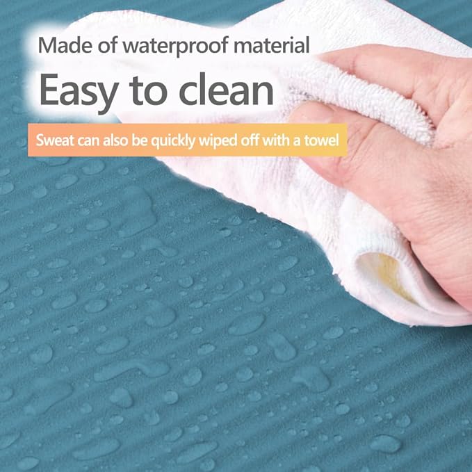 Primasole Thick Yoga Mat, 1/2-Inch Extra Thick NBR Mat with Enhanced Stability - Textured Design, Lightweight Mat with Carrying Strap & Case for Yoga, Pilates, Gym & Home Use (Dark green Colors)