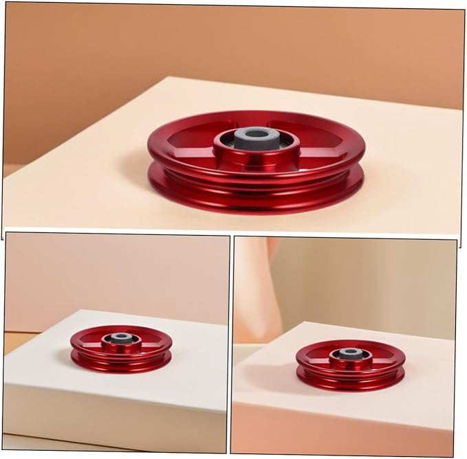 3pcs Aluminum Alloy Cable Machine Pulley Wheels Fitness Equipment Pulley System Attachment Replacement for Home Gym Strength Training