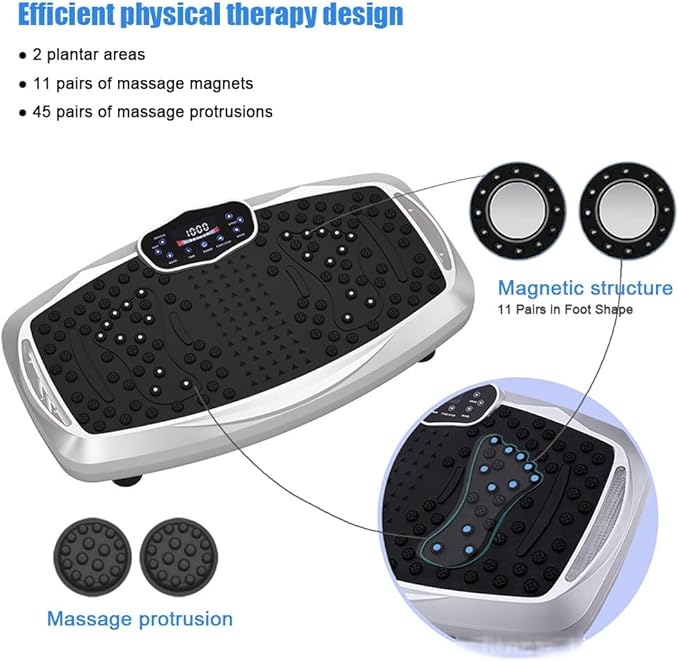 Vibration Plate Exercise Machine,Whole Body Vibration Platform Machine,Fitness Vibration Trainer for Weight Loss Shaping Toning Home Gym