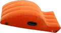 Inflatable Yoga Sofa – Pilates Recliner, Flocking Lounge, Portable Air Cushion | Streamlined Curved Support, Quick Inflation Comfort for Home Workout, Meditation, Relaxation Sessions