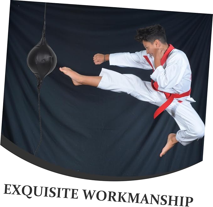 1Set Heavy Duty PU Speed Punching Ball Boxing Reaction Ball for Space Saving Training Durable Hanging Design for Martial Arts Fitness and Relief