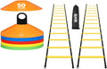 GHB Agility Ladder 2 Pack and Disc Cones 50 Pack 2 Carrying Bag