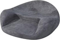 Ergonomic Meditation Cushion, Suede Floor Seat for Yoga and Mindfulness Practice, Memory Foam, Curved Back Support (Grey)