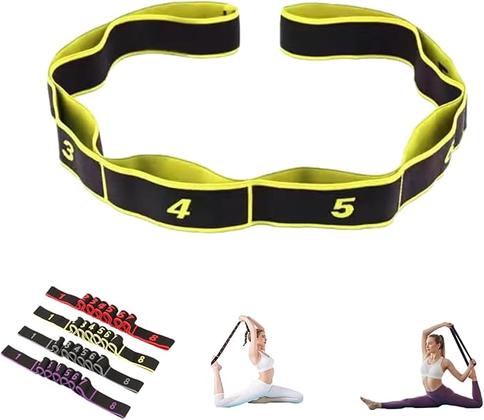 Numbered Resistance Band, Fitness Resistance Bands with Handles, Multifunction Fitness Resistance Band, Elastic Loop Exercise Strap, Adjustable Bands for Full Body Stretching Shaping