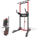 ONETWOFIT Foldable Power Tower Pull Up Bar Station, Multi-Function Adjustable Height Pull Up Dip Station for Gym Workout, Strength Training Fitness Equipment, Pull Up Stand Pro 400LBS/Pro Max 600LBS