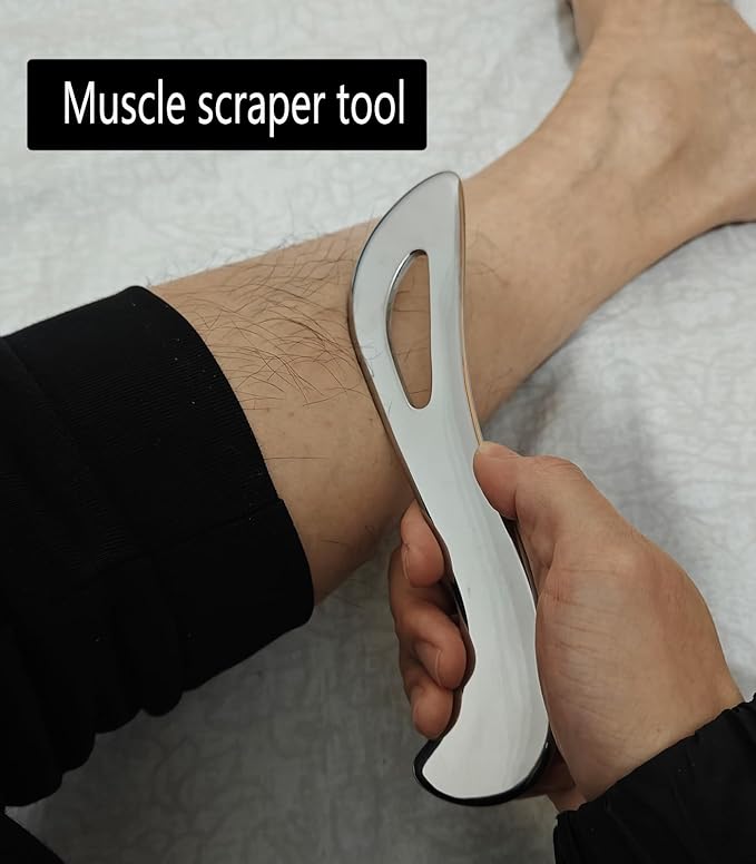 Professional Stainless Steel Muscle Scraper Tool Set, 4-in-1 IASTM Physical Therapy Tools with Case, Manual Massage Bars for Myofascial Release and Tissue Therapy