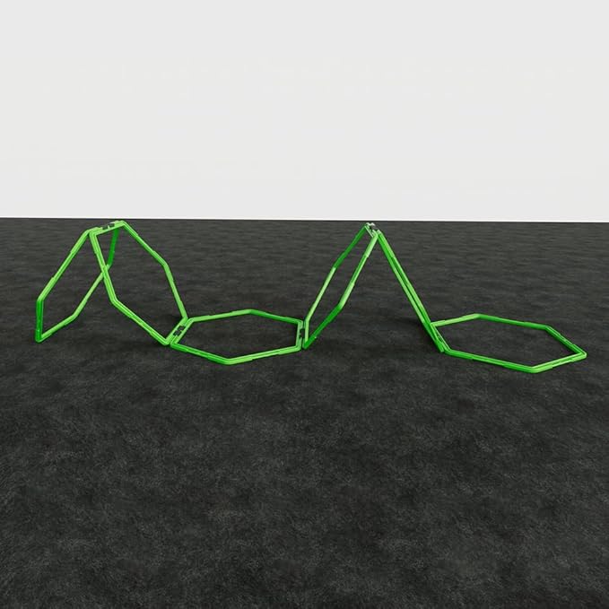 Power Systems Hex Agility Rings, Ladder, Hurdle Set All in One - Use Indoors or Outdoors for Speed & Skill Training