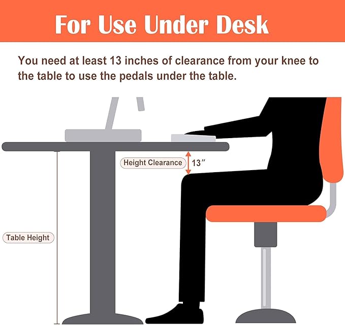 Under Desk Bike Pedal Exerciser, Upper & Lower Peddler Exerciser for Seniors with LCD Display, Fitness Folding Exerciser Peddler for Arm & Leg Workout