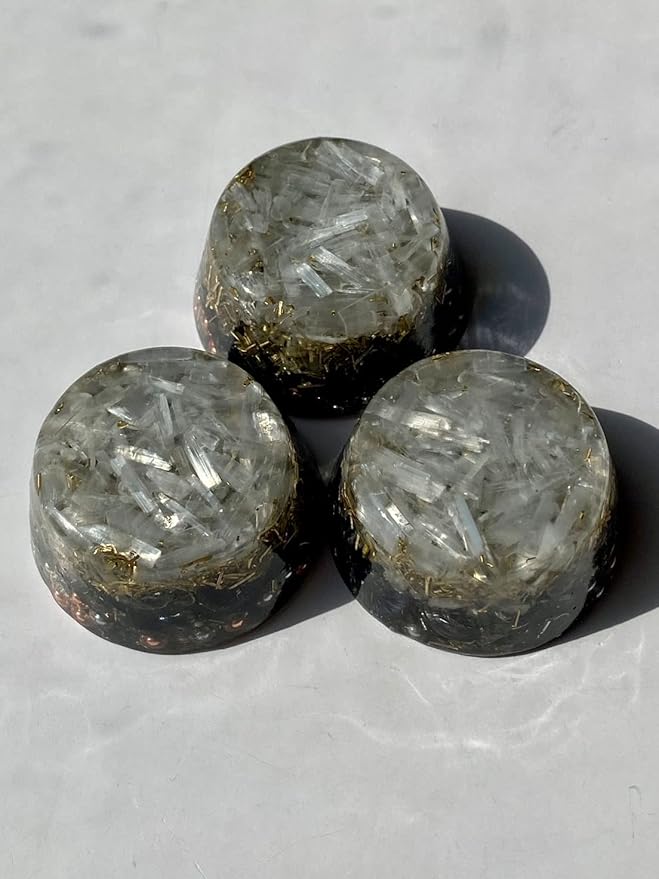 Selenite Orgone Generator Energy Accumulator 7.83Hz/432Hz/528Hz/Advance Harmonics Many Beautiful Ingredients! (Selenite)