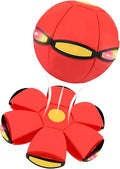 Magic Bouncing Ball, Children's Bouncing Ball, Automatic Rebound Double The Fun, Magics Flying Saucer (3 Light,Red)