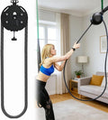 Endless Rope Trainer, Suspension Endless Rope Pulley System, Adjustable Resistance Trainer Machine, Home Gym Infinity Rope for Interval Resistance Training, Closed-Loop Nylon Rope(Black)