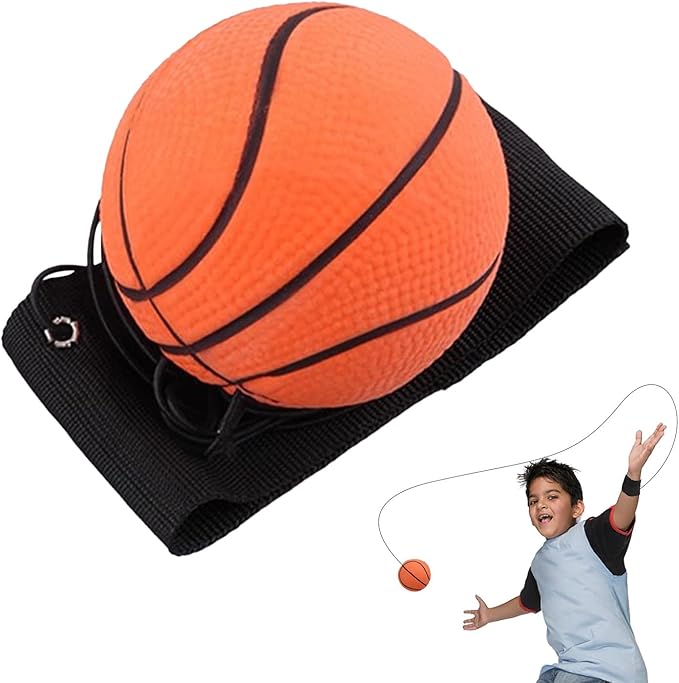 Shakven Wrist Return Ball Rubber Sport Ball with Wrist Strap and String | Rebound Ball Sports Bouncy Ball,Wrist Rebound Toy Elastic String Ball Wrist Toy for Teens Adults Wrist Exercise