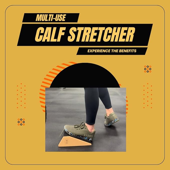 Squat Wedge -Squat Wedge Block-Extra Large SIze-Slant Board for Calf Stretching-Heel Elevated squats w/Non-Slip Grip, Anti-Slip Cork-Lightweight Home Gym Accessories-Yoga Blocks
