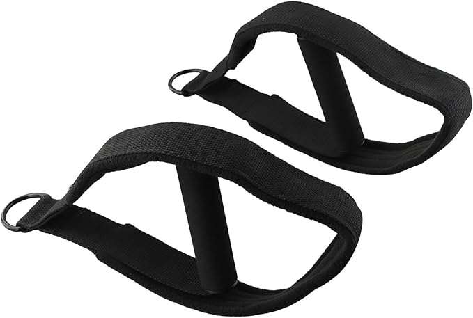 Double Loop Pilates Foot Straps for Reformer, Adjustable Resistance Bands with D-Rings, Non Slip Pilates Foot Loops, Portable Exercise Straps for Home and Gym Use